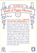 1983 Donruss Hall of Fame Heroes Grover Alexander