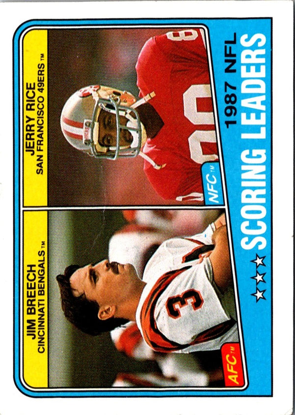 1988 Topps Jim Breech/Jerry Rice #218