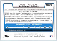 2012 Bowman Austin Dean #BDPP58