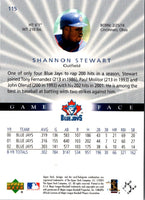 2003 Upper Deck Game Face Shannon Stewart #115