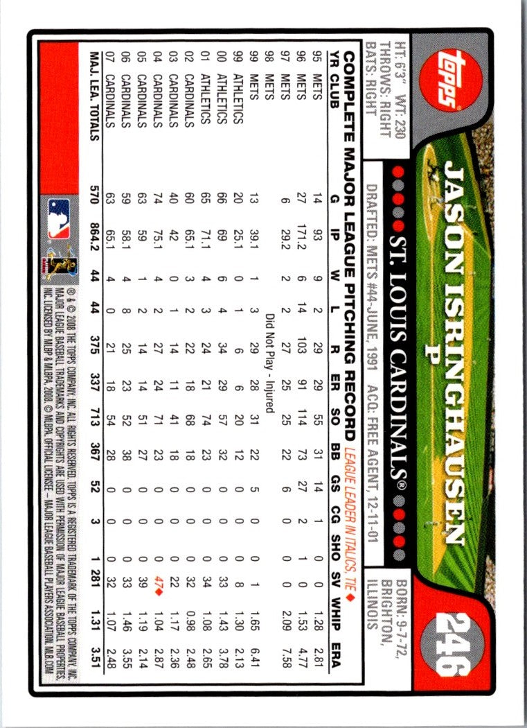 2008 Topps Jason Isringhausen