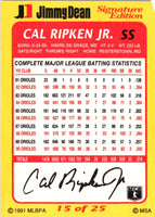 1991 Jimmy Dean Cal Ripken Jr. #15