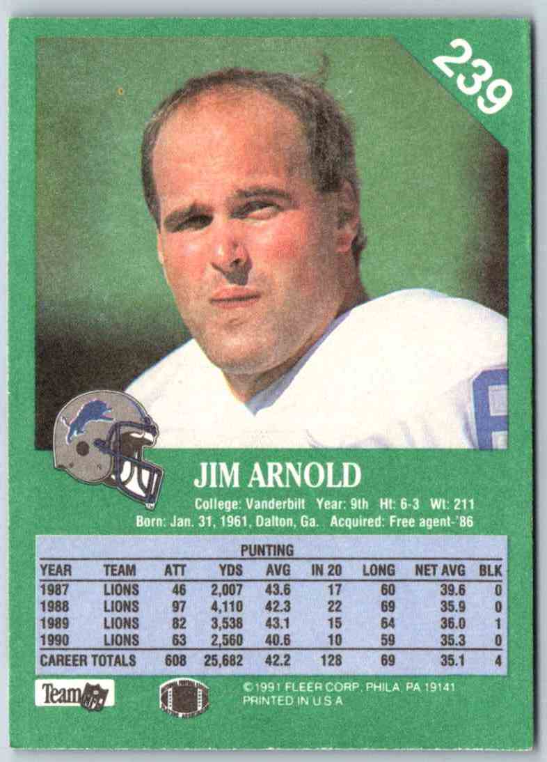 1991 Fleer Ultra Jim Arnold