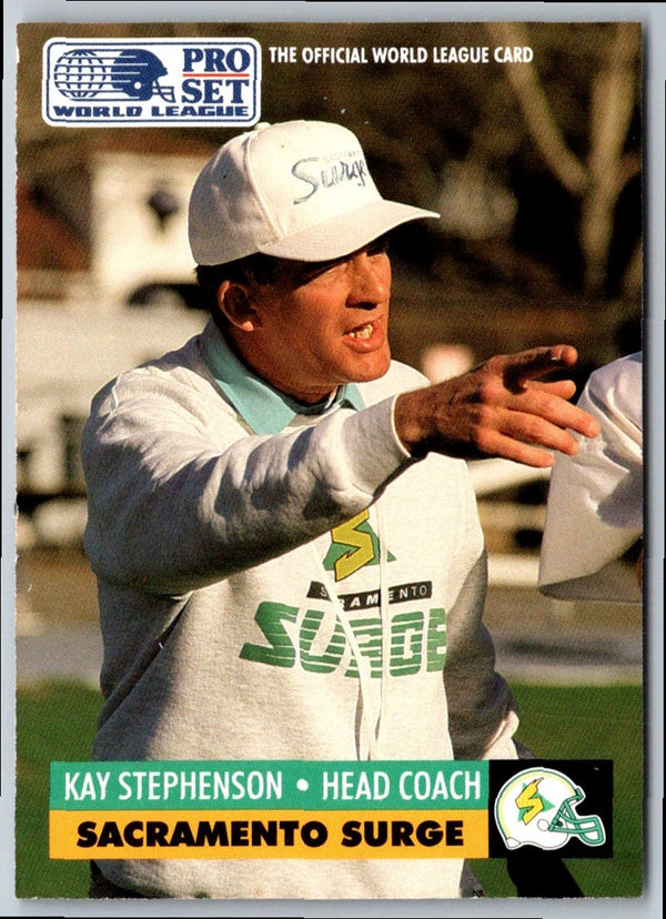 1991 Pro Set WLAF World Bowl Combo Kay Stephenson #27