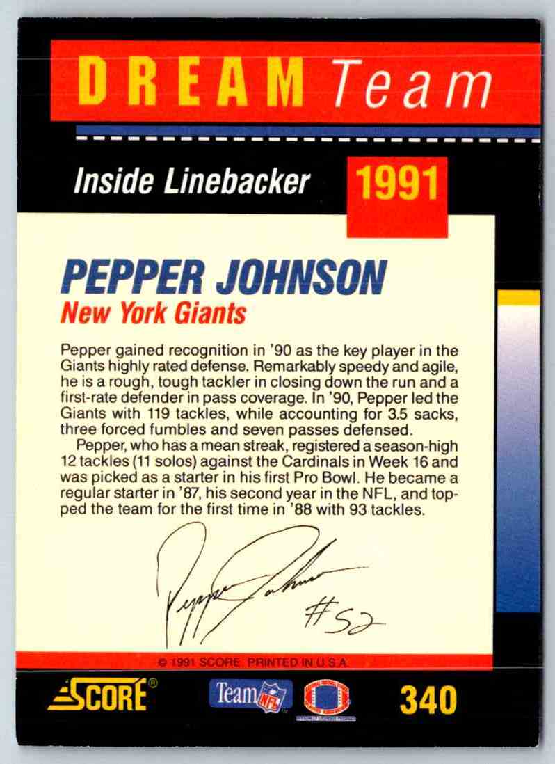 1995 Score Pepper Johnson