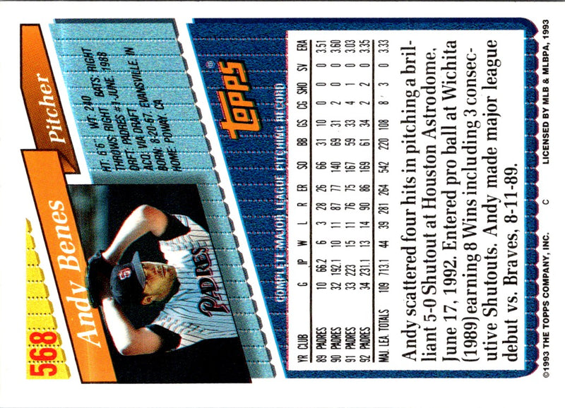 1993 Topps Andy Benes