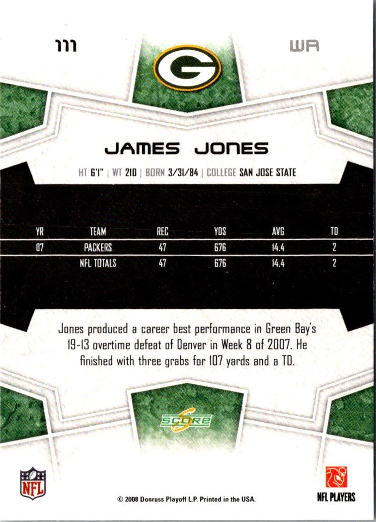 2008 Score James Jones