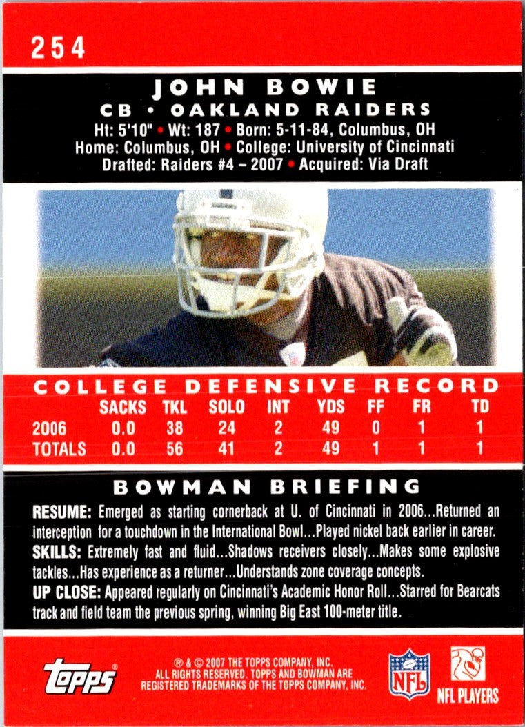 2007 Bowman John Bowie