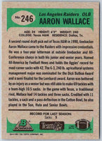 1991 Bowman Football Aaron Wallace #246