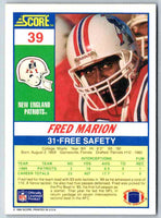 1990 Score Fred Marion #39