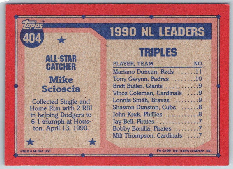 1991 Topps Mike Scioscia