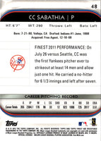 2012 Finest CC Sabathia #48