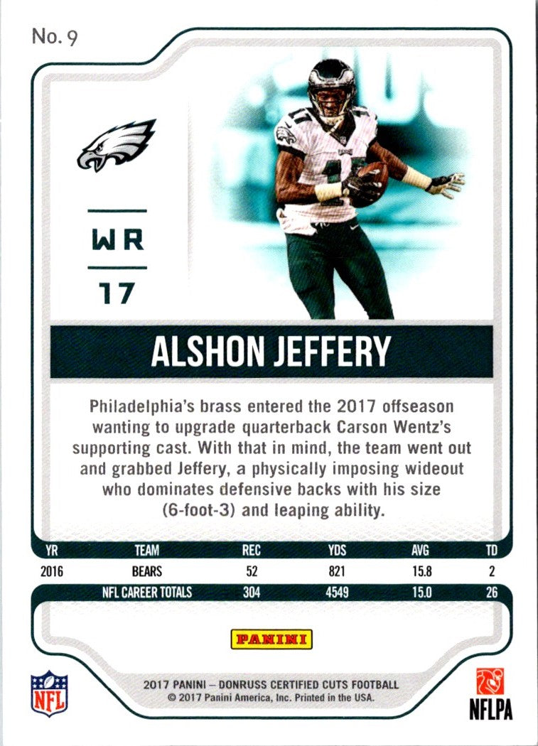 2017 Panini Playoff Flea Flicker Alshon Jeffery/Darren Sproles/Carson Wentz