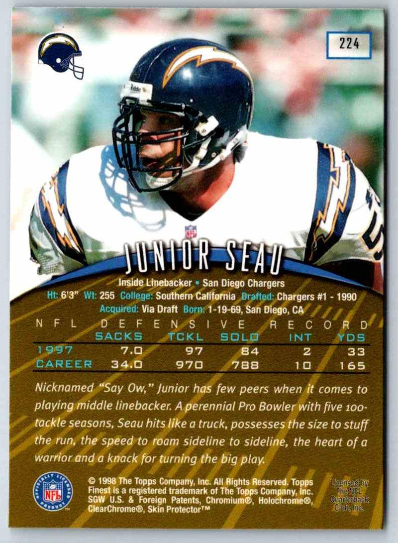 1998 Topps Finest Football Junior Seau