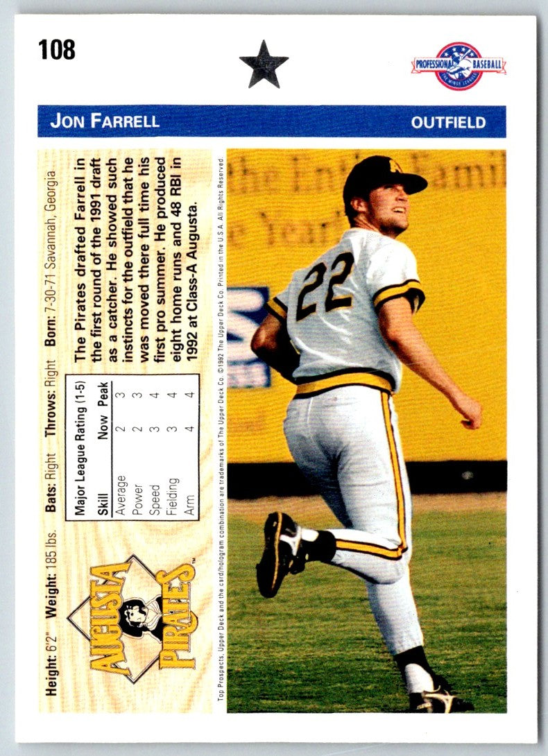 1992 Upper Deck Minors Jon Farrell