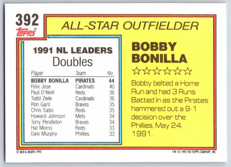 1992 Topps Bobby Bonilla