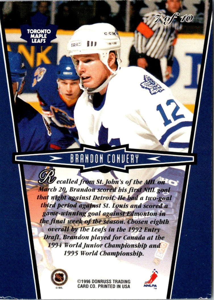 1996 Ultramar St. John's Maple Leafs AHL Brandon Convery