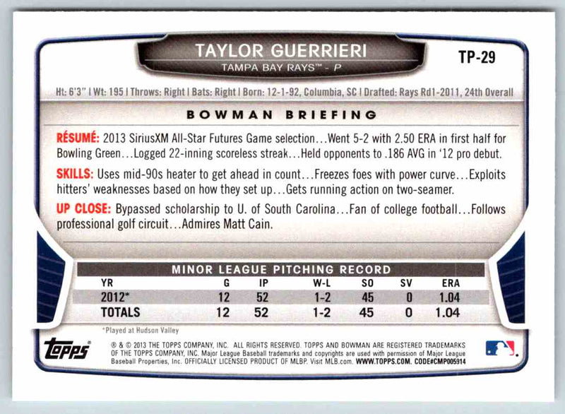 2013 Bowman Taylor Guerrieri