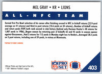 1992 Proset Mel Gray #403