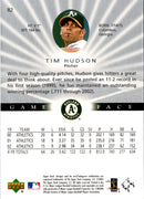2003 Upper Deck Game Face Tim Hudson