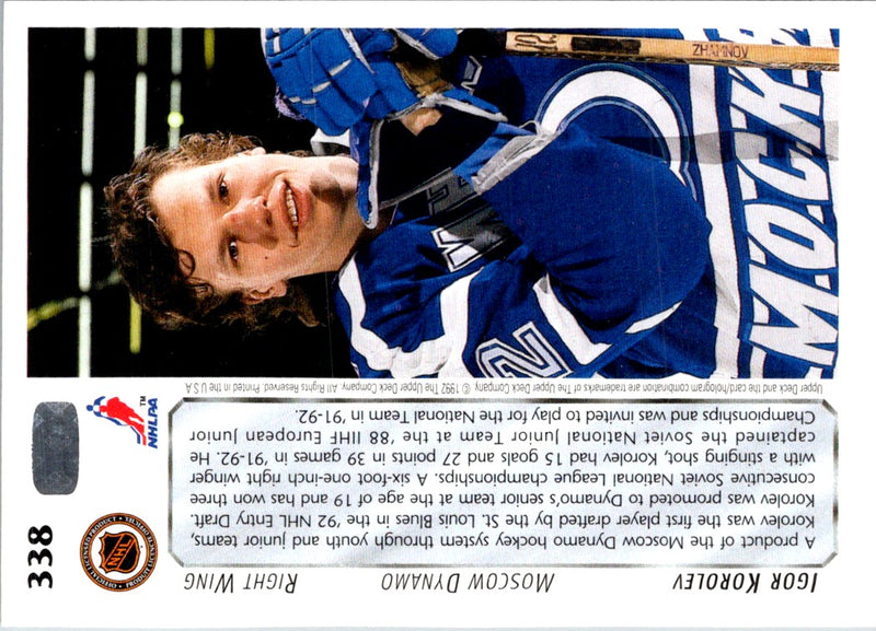 1992 Upper Deck Igor Korolev