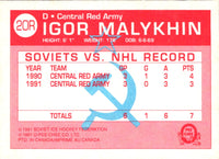 1991 O-Pee-Chee Central Red Army Igor Malykhin #20R