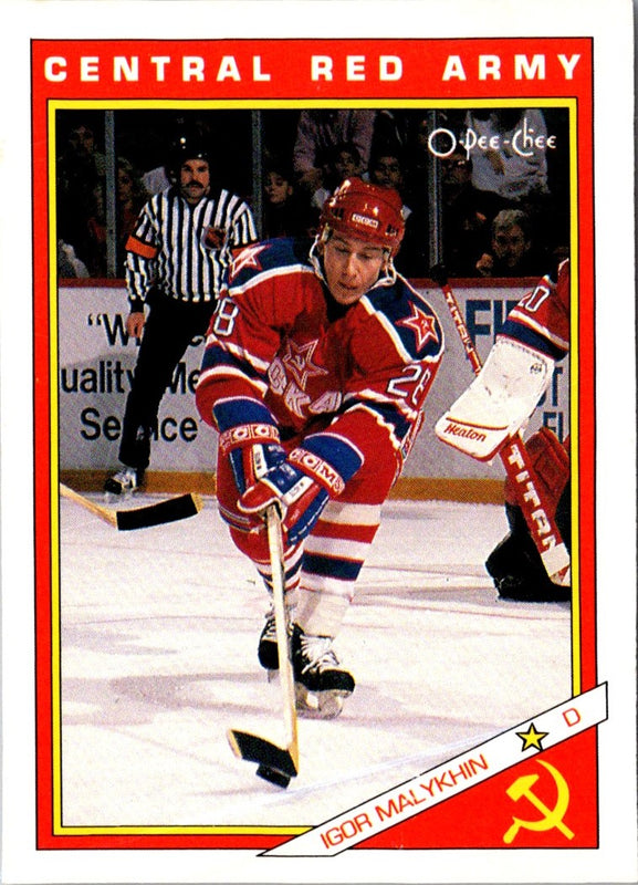 1991 O-Pee-Chee Central Red Army Igor Malykhin #20R
