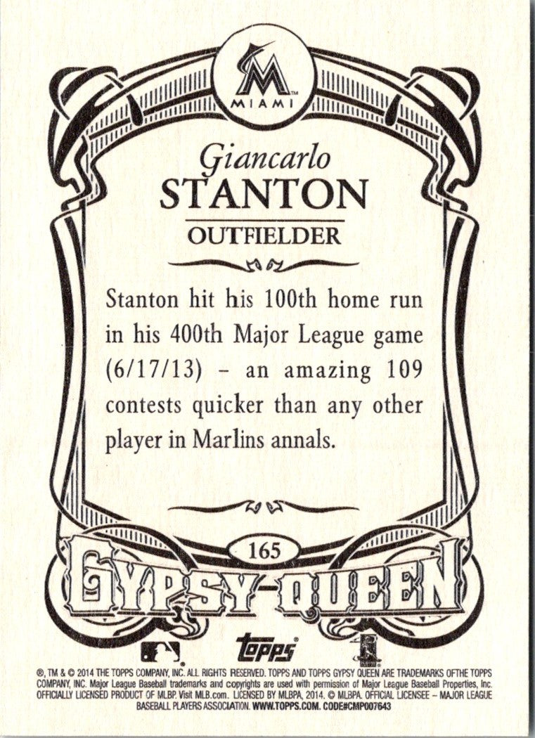 2014 Topps Gypsy Queen Giancarlo Stanton