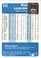 1984 Fleer Rick Lysander #570 Rookie