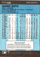 1986 Fleer Star Stickers Mario Soto #114