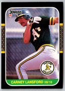 1987 Donruss Carney Lansford