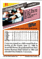 1993 Topps Gold Craig Colbert #91