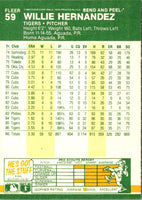 1987 Fleer Star Stickers Willie Hernandez #59