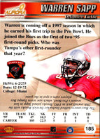 1998 Pacific Aurora Warren Sapp #185