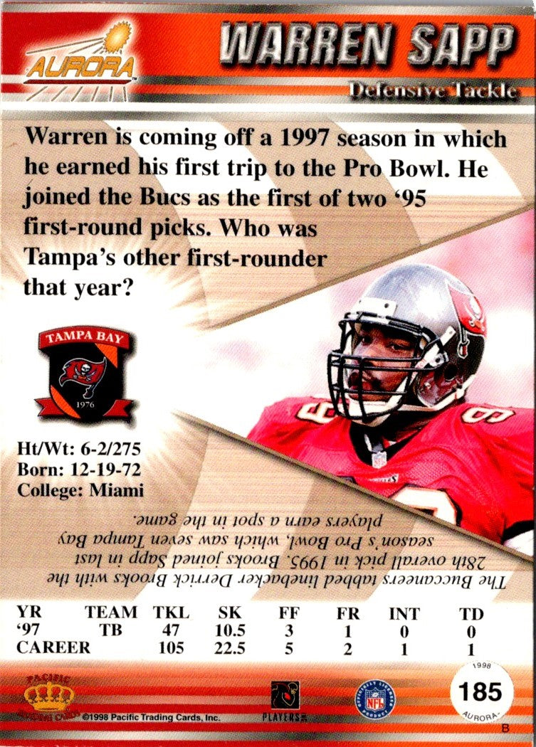 1998 Pacific Aurora Warren Sapp