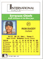 1990 CMC Syracuse Chiefs Rob Ducey #21