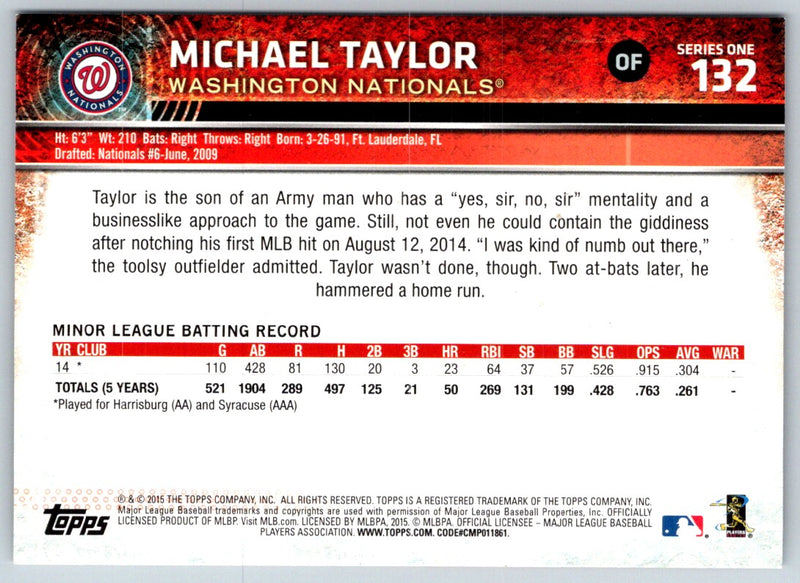 2015 Topps Michael Taylor