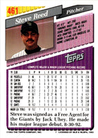 1993 Topps Gold Steve Reed #461 Rookie