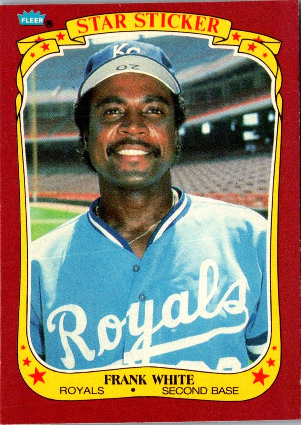 1986 Fleer Star Stickers Frank White #127