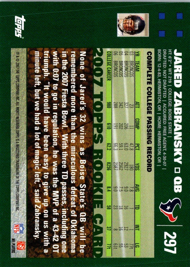 2007 Topps Jared Zabransky