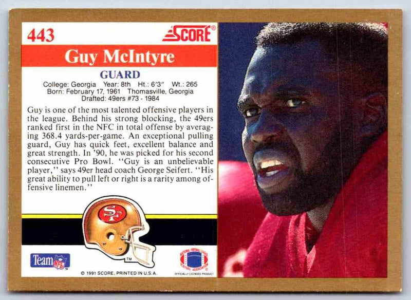 1991 Score Guy McIntyre