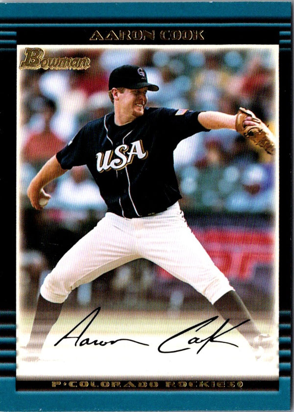 2002 Bowman Draft Picks & Prospects Aaron Cook #BDP122