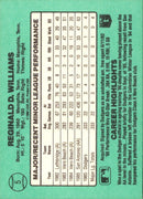 1986 Donruss The Rookies Reggie Williams