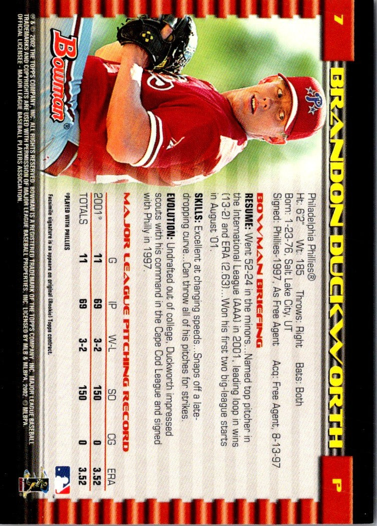 2002 Bowman Brandon Duckworth