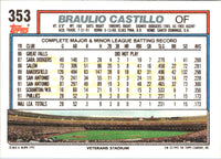 1992 Topps Braulio Castillo #353 Rookie