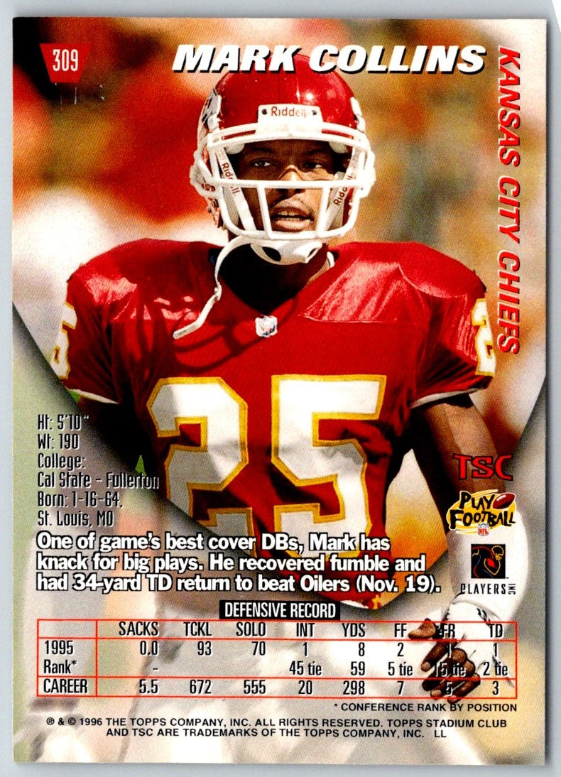 1996 Stadium Club Members Only Mark Collins