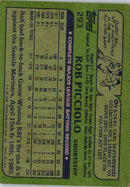 1982 Topps Rob Picciolo