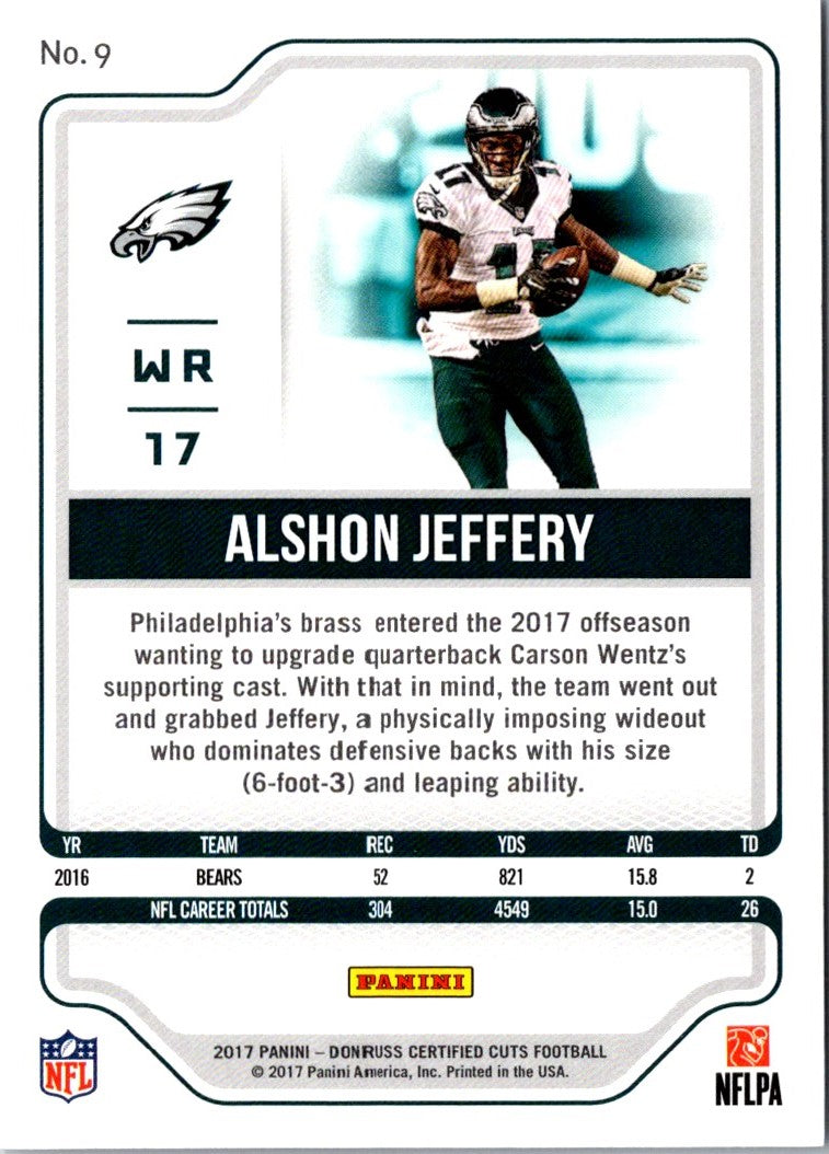 2017 Panini Alshon Jeffery/Darren Sproles/Carson Wentz