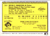 1991 ProCards Bryan Manicchia #3481