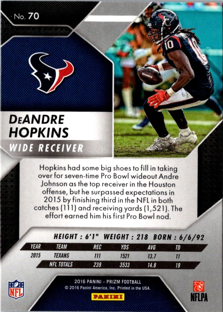 2016 Panini Prizm DeAndre Hopkins